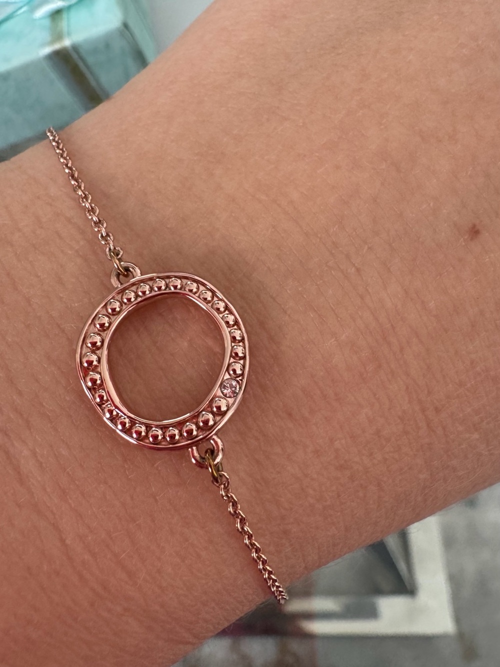 Adore Organic Circle Bracelet with Swarovski crystal